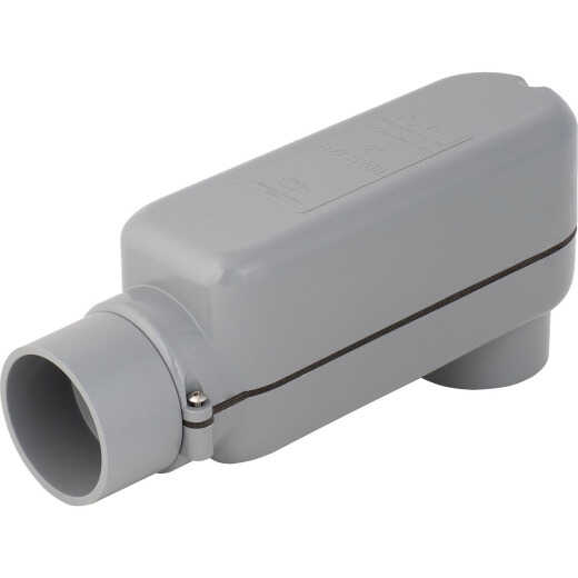 Madison Electric EZLB 2 In. Gray Molded PVC Service Entrance Conduit Body